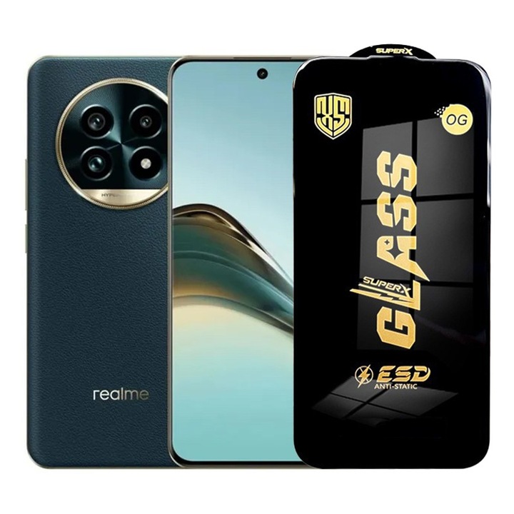 2 darabos szett, Evolium edzett üvegfólia Realme 13-hoz, átlátszó