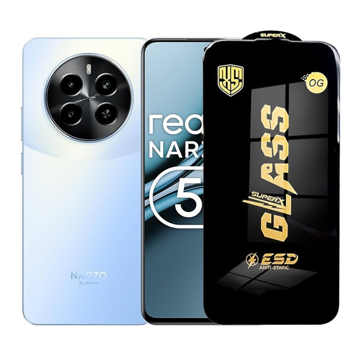 2 darabos szett, fólia Realme Narzo 70 Pro-hoz, edzett üvegből, Evolium, átlátszó