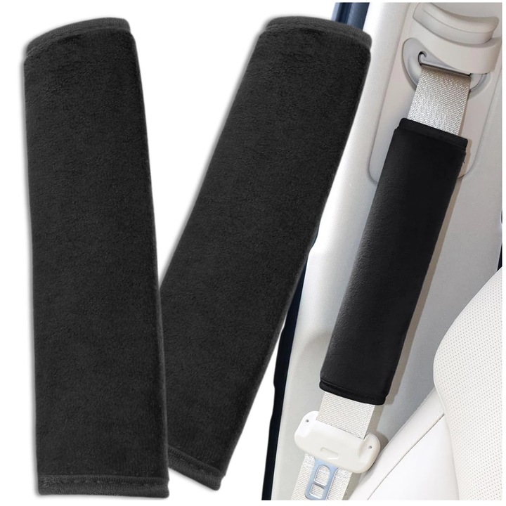 Protectie pentru centura de siguranta, Edibazzar, 2 bucati, material respirabil