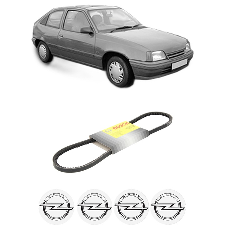 Curea transmisie accesorii OPEL KADETT E Hatchback (T85) 2.0 GSI 16V Cat (C08, C48, D08, D48) din 1988-1991, auto, Bosch, 4x Stickere auto cu OPEL