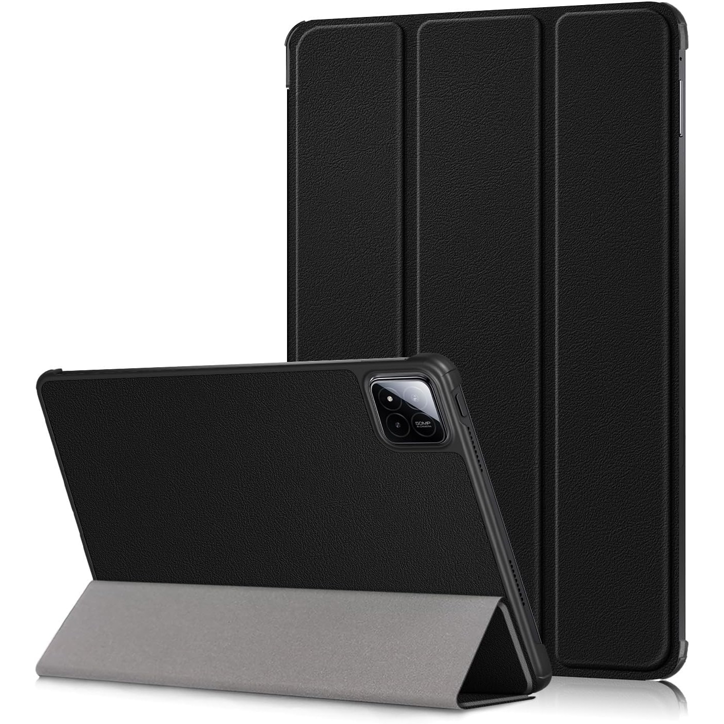 Husa Sigloo pentru tableta Xiaomi Pad 7 / 7 Pro 11.2" (2024), Piele Ecologica, Suport Stand, Negru