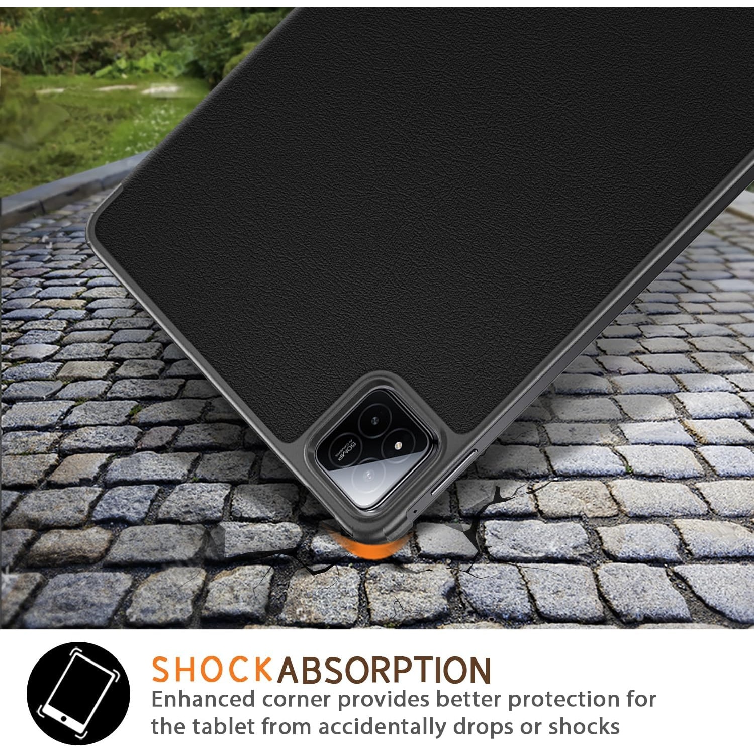 Husa Sigloo pentru tableta Xiaomi Pad 7 / 7 Pro 11.2" (2024), Piele Ecologica, Suport Stand, Negru