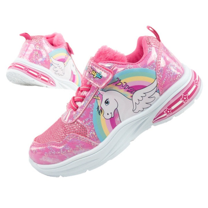 Детски LED кецове Leomil Magical Unicorn, Розово