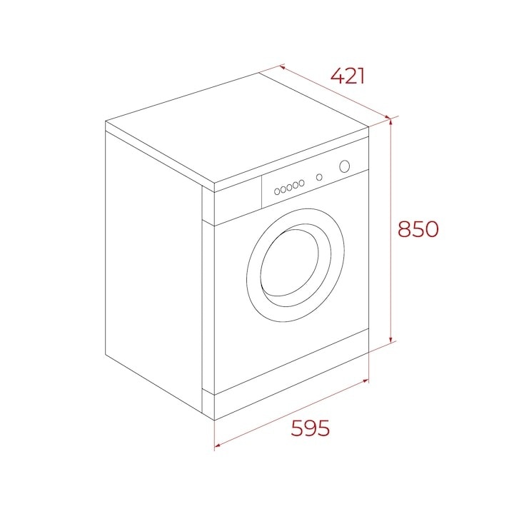 Masina de spalat rufe Teka, WMK 40740 WH, 7 kg, 1200 rpm, motor inverter, 15 programe de spalare, 60 cm, Clasa A, Alba