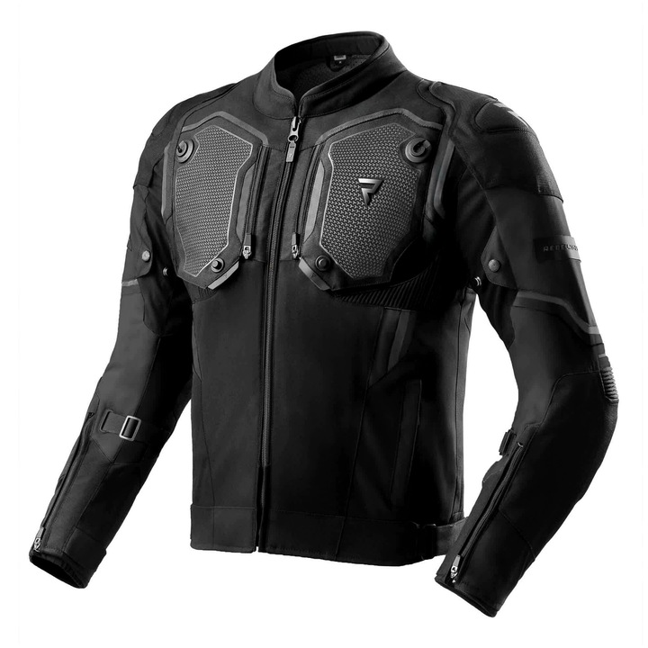 Мото яке мъжко BORG II, REBELHORN, водоустойчиво, Armanox защита, черно, 10XL