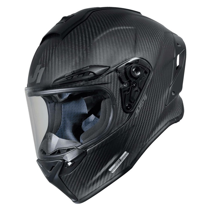 Casca moto JUST1 J-GPR Solid, carbon mat, 4 dimensiuni, inclus transport bag, XXL