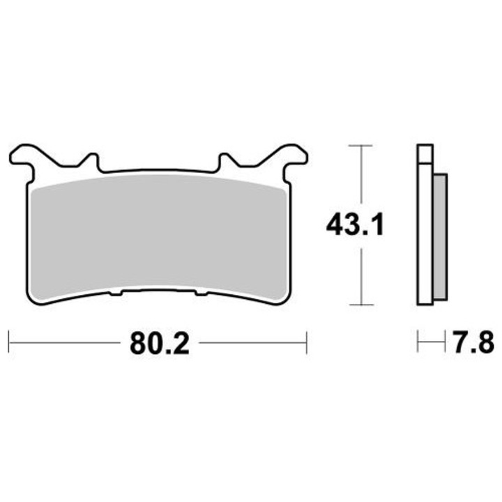 Set placute frana, SBS, KH757 STREET PERFORMANCE, culoare aurie, pentru BMW M 1000 RR '21-'24, Honda CBR 1000 RR '20-'23
