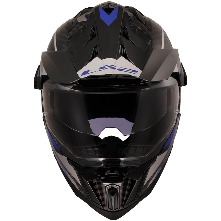 Каска за мотор LS2 MX701 EXPLORER CARBON, многоцветна, XS, ултралека карбонова обвивка, ECE 22.06