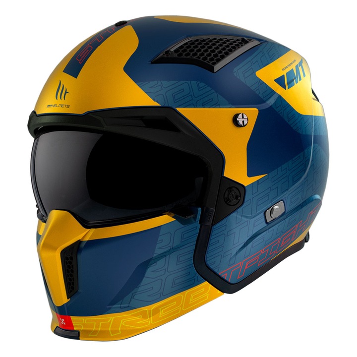 Каска за мотор MT Helmets Streetfighter SV S, модулна, многоцветна, размер XL