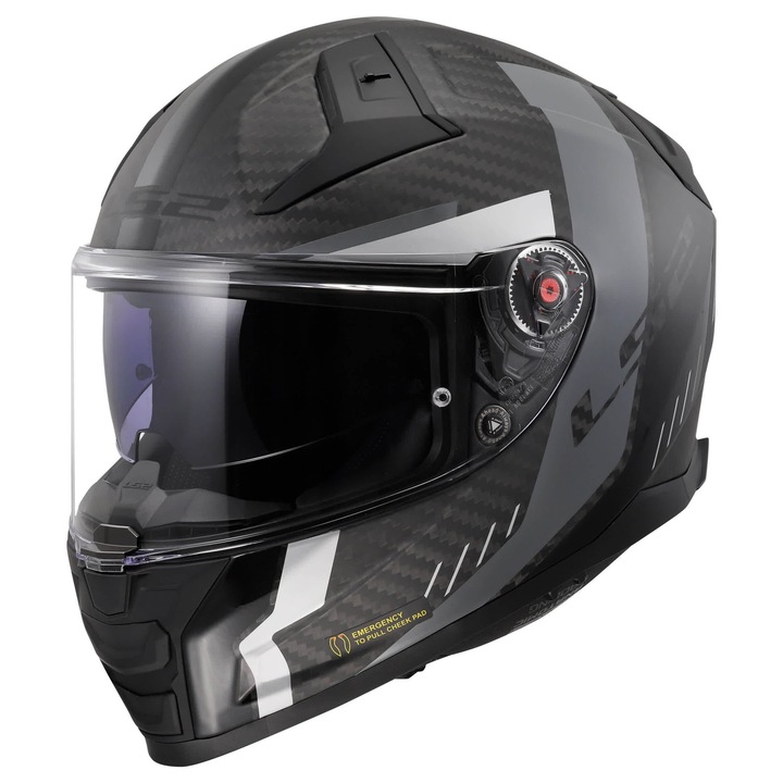 Casca moto LS2 FF811 Vector II Carbon, многоцветна, XXL
