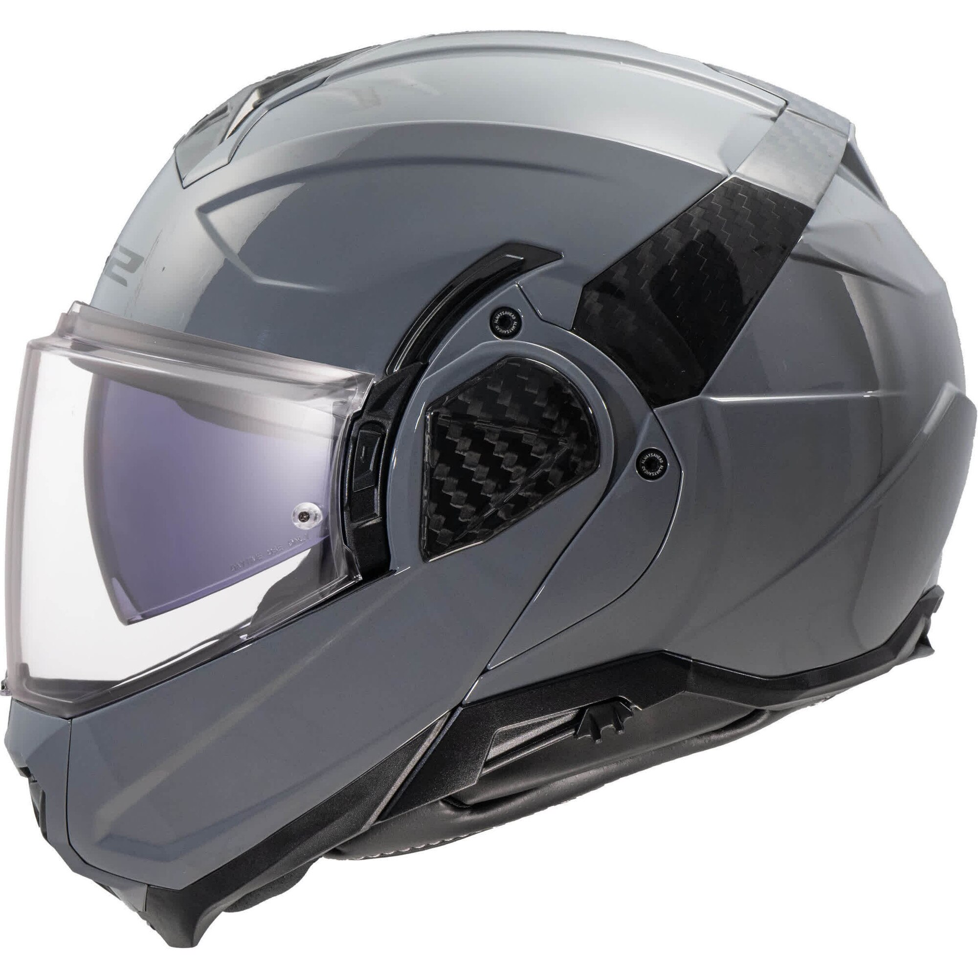 Casca moto modulara LS2 FF910 ADVANT II, KPA si carbon, gri