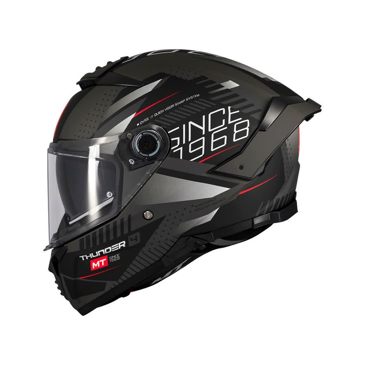 Casca moto MT HELMETS THUNDER 4 SV LUMINENCE D1, neagra mat, HIRP, XXXL