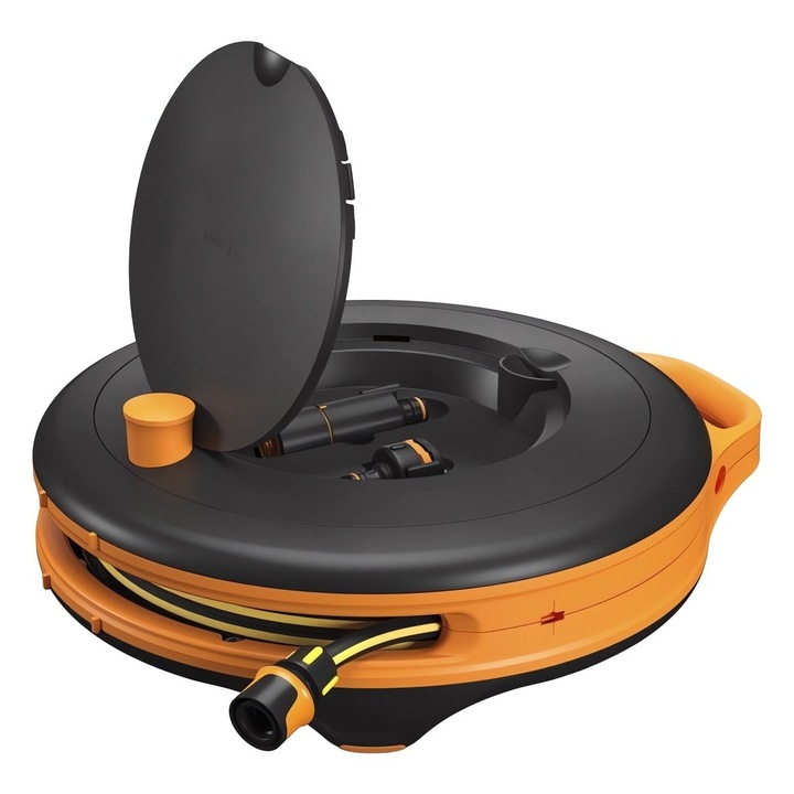 Rola cu furtun S, Fiskars, 13,5m, 9mm, set complet pentru udare