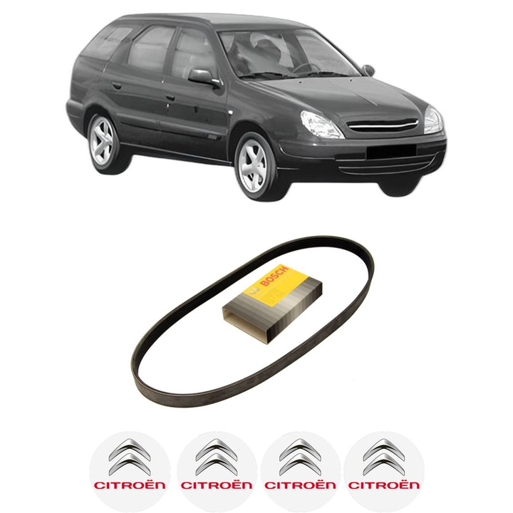 Curea transmisie accesorii CITROEN XSARA Break (N2) 1.6 16V din 2000-2005, auto, Bosch, 4x Stickere auto cu CITROEN