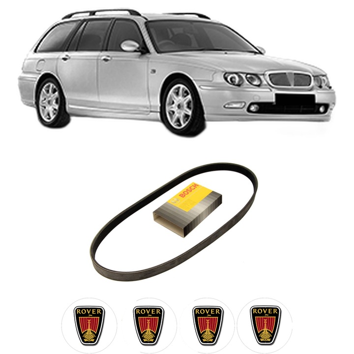 Curea transmisie accesorii ROVER 75 I Tourer (RJ) 2.5 V6 din 2001-2005, auto, Bosch, 4x Stickere auto cu ROVER