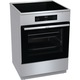 Aragaz Gorenje GEIT6C60XPG, electric, inductie, 60 cm, 71L, Airfry, Butoane push-hide, Inox/Negru