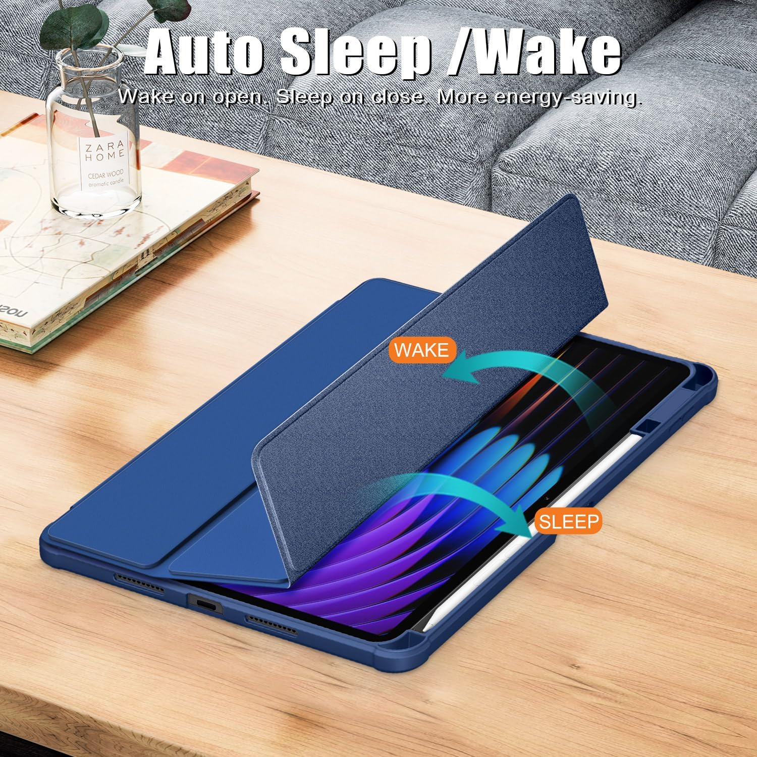 Husa Sigloo, pentru tableta Xiaomi Pad 7/7 Pro 11.2", Slim, Bleumarin