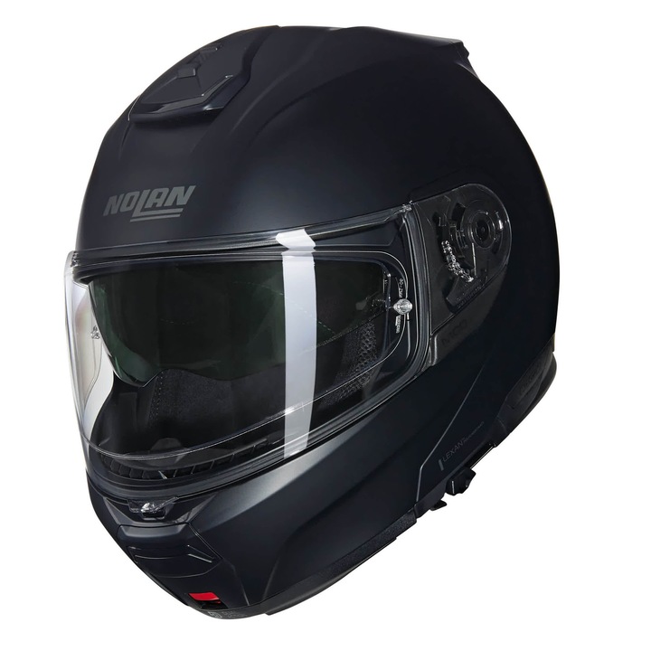 Casca moto NOLAN N100-6, Lexan, negru mat, M, sistem de ventilatie AirBooster, compatibilitate N-COM