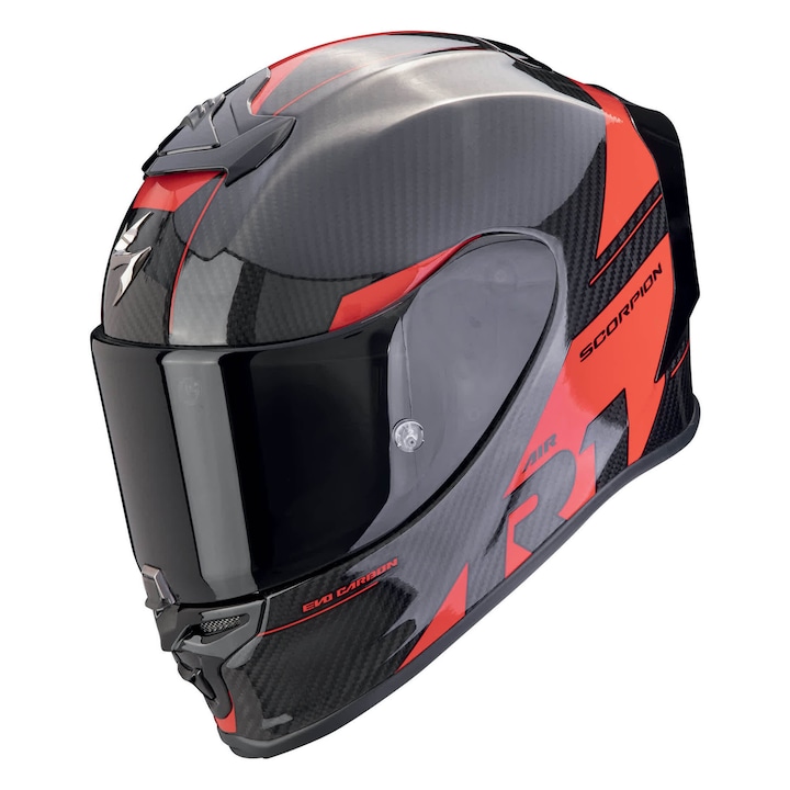 Casca moto Scorpion EXO-R1 EVO Carbon Air, Carbon, XL, caracteristici avansate, vizibilitate superioara