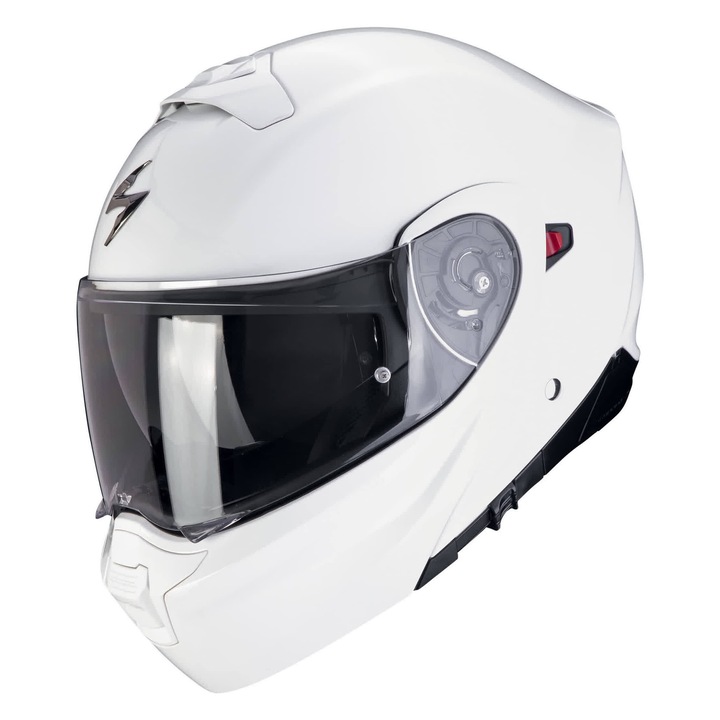 Casca moto ScorpionEXO EXO-930 EVO, modulara, alb lucios, XXL
