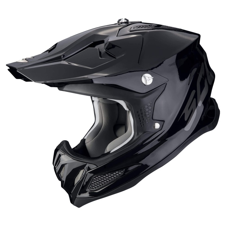 Casca moto ScorpionEXO VX-22 AIR, negru lucios, S, tehnologie MIPS, sistem AirFit