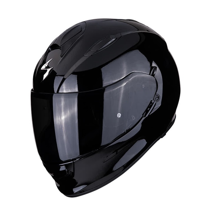 Casca moto Scorpion EXO-491, neagra lucioasa, XXL, cu vizor retractabil si sistem de ventilatie avansat