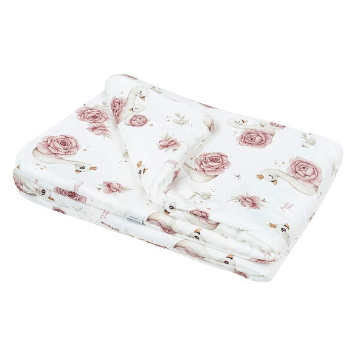 Paturica pentru bebelusi Bonjour Cherie, bambus, 75x100cm, antialergic, cu umplutura