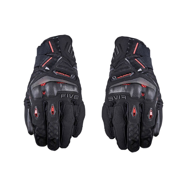 Motoros kesztyű FIVE TFX1 AIRFLOW SHORT, szellőző, kecskebőr, fekete, XXXL