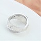 Inel zirconiu Double Rings, 18 mm
