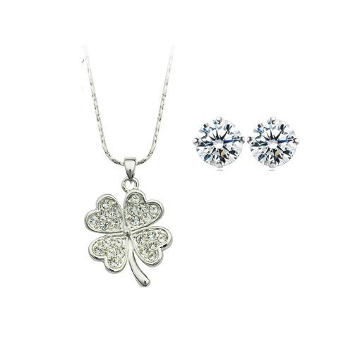 Set bijuterii Lucky Crystal Clover