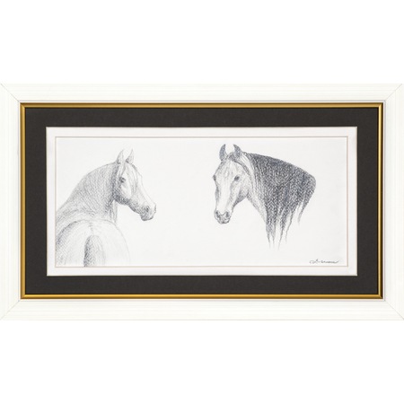 Tablou Executat Manual Desen In Creion Cai Dimensiuni Totale 22x37 5 Cm Pictor Branzescu Cristian Emag Ro