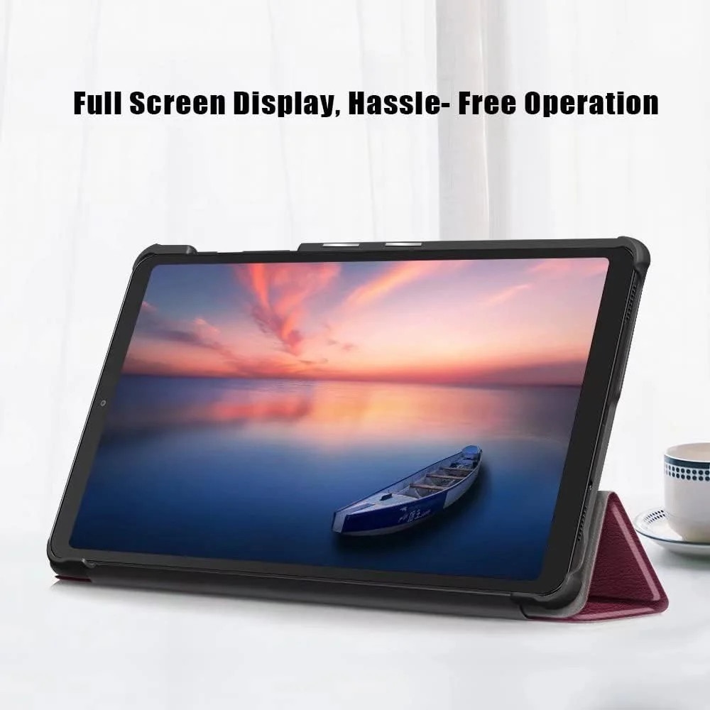 Husa Sigloo pentru tableta Xiaomi Redmi Pad Pro 12.1" – Slim, Tri-Fold Magnetic, Piele Ecologica, Antisoc, Stand Reglabil, – Burgundy