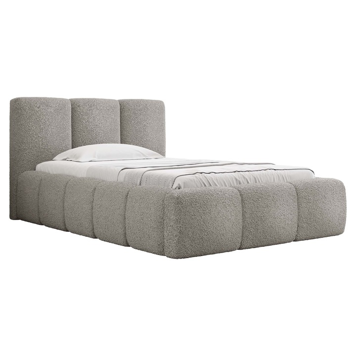 Pat tapitat Ubipra Boucle 90, MIRJAN 24, gri, 110x222x71 cm