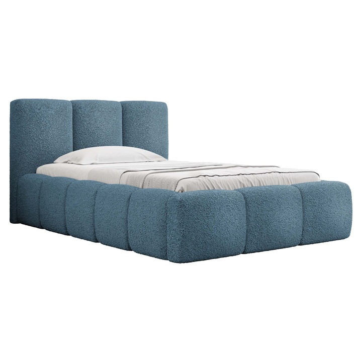 Pat tapitat Ubipra Boucle 90, MIRJAN 24, bleumarin, 110x222x71 cm