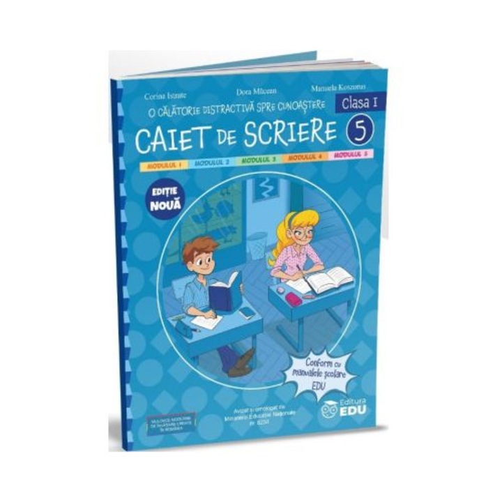 Caiet de scriere clasa 1, EDU, O calatorie distractiva spre cunoastere, Corina Istrate