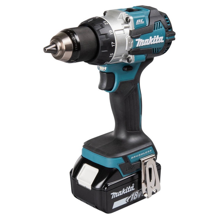 Masina de gaurit si insurubat Makita DHP489RTJ, 18V, 73Nm, 2 acumulatori, valiza Makpac