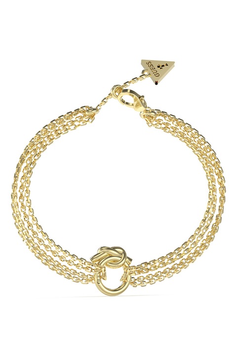 GUESS, Bratara cu siraguri multiple din otel inoxidabil, Auriu, 14.6 CM