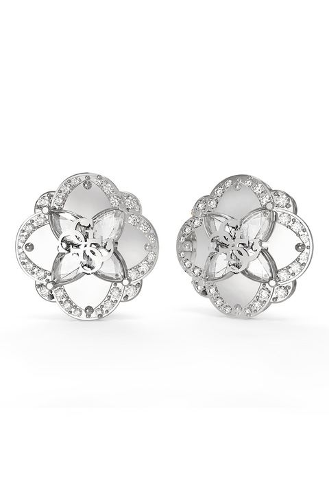 GUESS, Set de cercei cu tija din otel inoxidabil, Argintiu