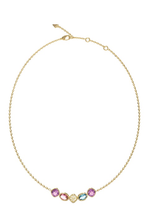 GUESS, Colier cu cristale, Auriu