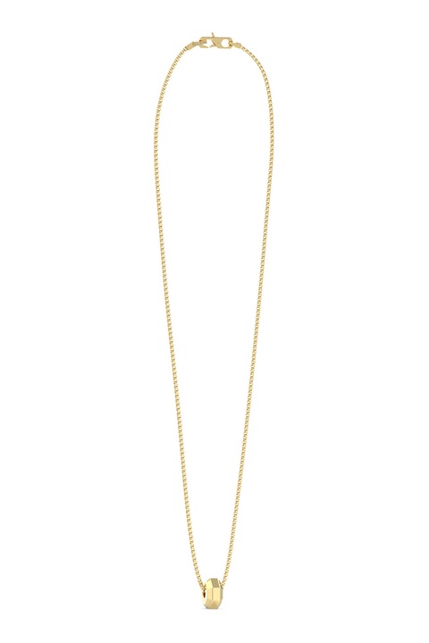 GUESS, Rozsdamentes acél nyaklánc medállal, Aranyszín