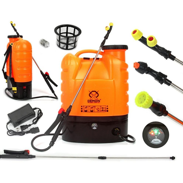 Stropitor gradina MAR-POL, acumulator 12V, capacitate 16L, lance telescopica, 2 filtre