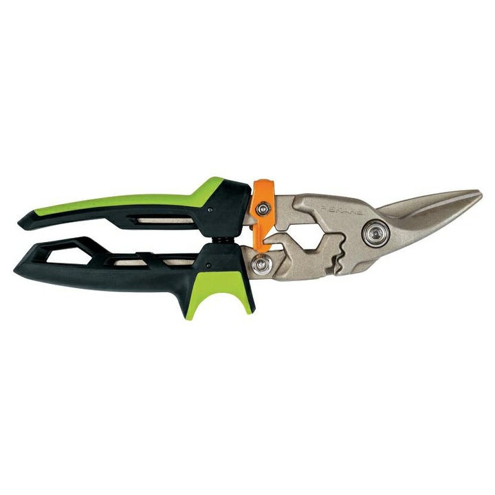 Foarfeca pentru taiat tabla FISKARS PowerGear, 38mm, otel calit, ergonomic, SoftGrip