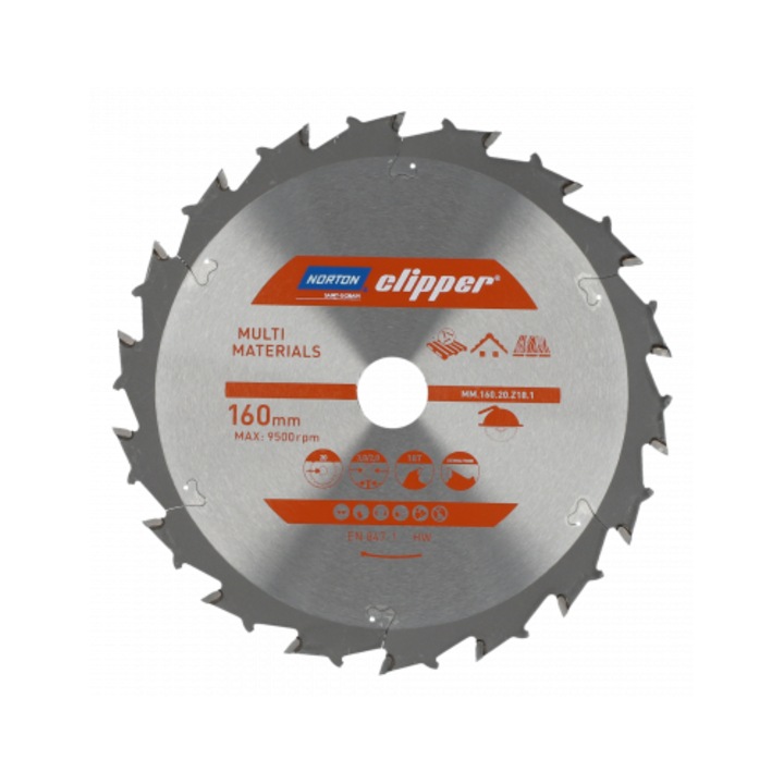 Panza circulara Norton 230mm x 30mm, 24 dinti