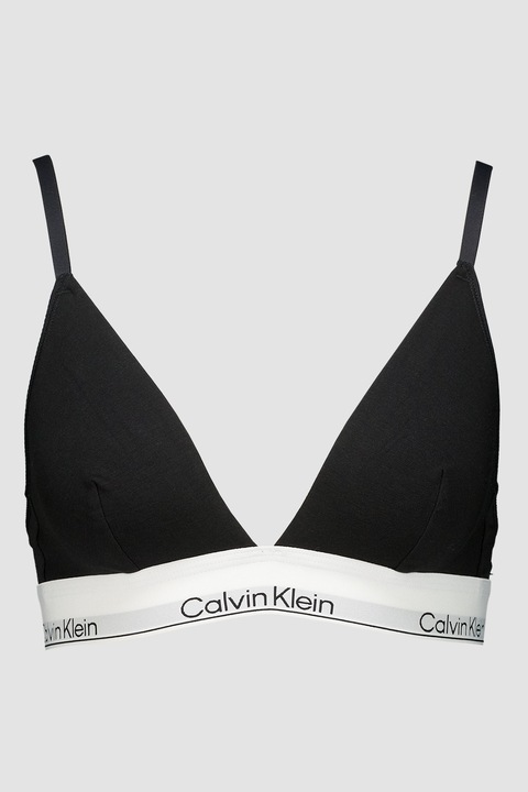 CALVIN KLEIN, Háromszög alakú modáltartalmú melltartó, Fekete/Világosszürke