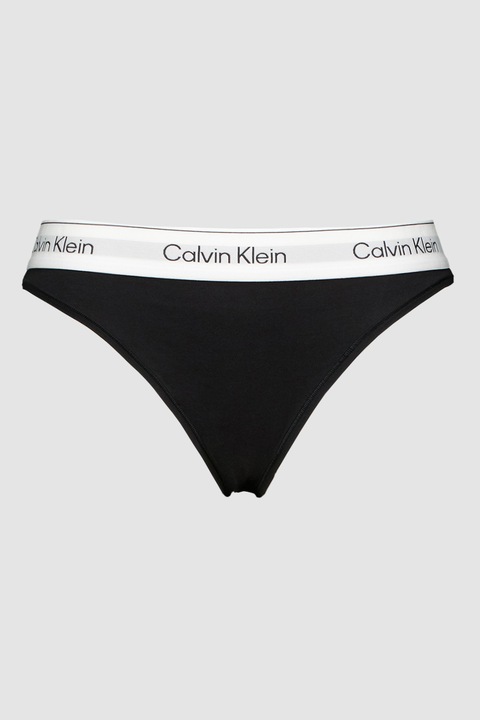 CALVIN KLEIN, Chiloti din amestec de modal si bumbac cu banda logo, Negru, XS