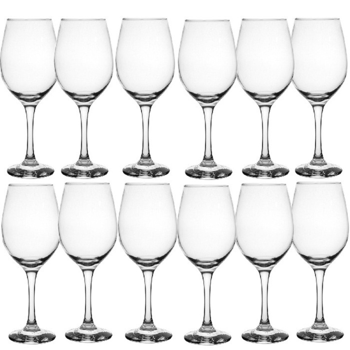 Set 12 pahare vin alb Nadir Barone, 385ml, 8, 2xh21cm