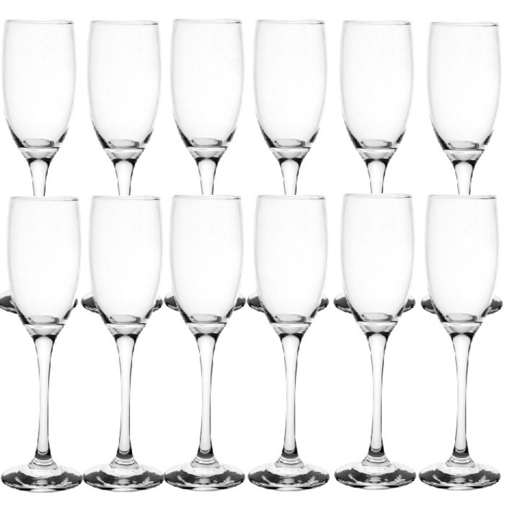 Set 12 pahare sampanie Nadir Barone 190ml, 8, 2xh21cm