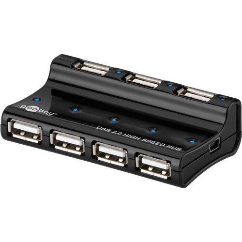 HUB USB 2.0 Goobay, 7 porturi negru