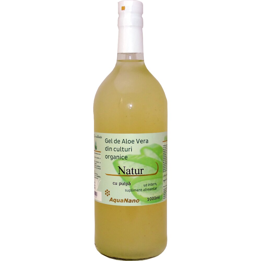 Gel de Aloe Vera cu pulpa, din culturi ecologice, 1000ml