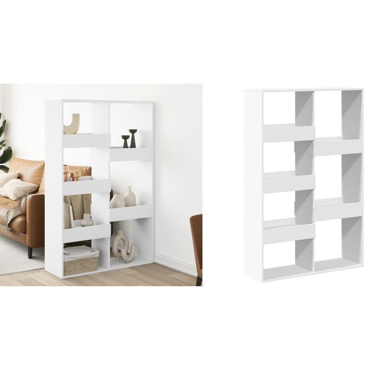 Separator de camera, alb, 100x33x155, 5 cm, lemn prelucrat